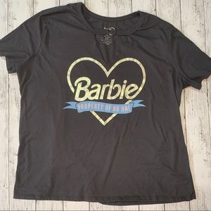 Barbie X Love Tribe Womens Gray Choker TShirt